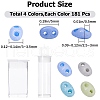 CREATCABIN 720~760Pcs 4 Colors 2-Hole Seed Beads SEED-CN0001-19B-2