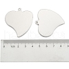 Tarnish Resistant 201 Stainless Steel Heart Stamping Blank Tag Pendants STAS-S031-16-3