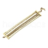 304 Stainless Steel Multi-strand Bracelets for Women BJEW-Q040-04G-2