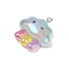 Transparent Resin Pendants RESI-R467-01P-02-2