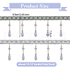 12M Polyester Fringe Lace Trims SRIB-WH0026-26C-2