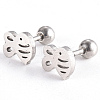 201 Stainless Steel Barbell Cartilage Earrings EJEW-R147-22-1