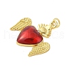 Rack Plating Brass Enamel Pendants KK-S380-33G-C-2