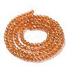 Electroplate Transparent Glass Beads Strands GLAA-H021-01B-FR02-4