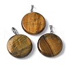 Natural Tiger Eye Pendants G-A259-04P-02-1