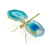 Dyed Natural Agate Slice Display Decorations DJEW-PW0009-004D-1