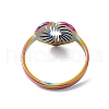 Ion Plating(IP) 201 Stainless Steel Hollow Out Heart Adjustable Ring for Women RJEW-C045-02M-3