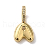 Brass Micro Pave Cubic Zirconia Pendants KK-K345-13A-G-1