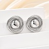 304 Stainless Steel Stud Earrings EJEW-D319-10P-3