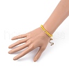 Glass Stretch Beaded Bracelets & Cotton Braided Cord Bracelet Sets BJEW-JB05401-03-4