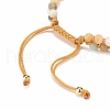 Teardrop Gemstone Braided Bead Bracelet BJEW-JB08116-7