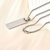 304 Stainless Steel Blank Pendant Necklaces NJEW-P329-04E-P-3