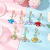 Handmade Glass Seed Beaded and Acylic Butterfly Pendant Decorations Sets HJEW-MZ00259-1