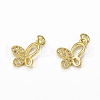 Brass Micro Pave Cubic Zirconia Pendants KK-E068-VB290-2