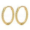 Unisex 925 Sterling Silver Hoop Earrings EJEW-AA00271-06G-1