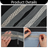 FINGERINSPIRE 2 Yards 9-Row Glass Seed Beaded Lace Trim OCOR-FG0002-60B-4
