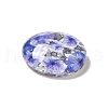 Half Round/Dome Floral Printed Glass Cabochons GGLA-A002-12mm-UU-4