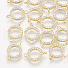 Brass Cubic Zirconia Links KK-T035-25-1