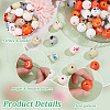 Olycraft 90Pcs 9 Colors Wood European Style Beeds WOOD-OC0003-74-4