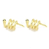Brass Micro Pave Cubic Zirconia Cuff Earrings EJEW-C104-011G-1
