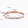 Stainless Steel Rhinestone Hinged Bangles for Women PW-WGDDB51-03-2