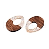 Epoxy Resin & Walnut Wood Pendants RESI-T057-12D-2