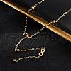 304 Stainless Steel Infinity Y Necklaces NJEW-R026-21G-3