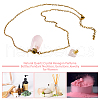 SUPERFINDINGS 1Pc Natural Rose Quartz Faceted Hexagonal Prism Perfume Bottle Pendant Necklaces NJEW-FH0001-17G-01-4
