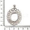 Brass Pendant Cabochon Settings KK-M313-21P-3