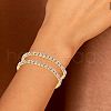 ANATTASOUL 7Pcs 7 Styles Plastic Imitation Pearl Round Beaded Stretch Bracelets Set BJEW-AN0001-36-4