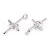 Rhodium Plated 925 Sterling Silver Pendants STER-T007-40P-2