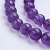 Natural Amethyst Bead Strands G-F422-02-6mm-3