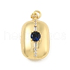 Brass Cubic Zirconia Locket Pendants KK-N254-93B-G-1