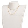 Faceted Round Natural Tourmaline Beaded Necklaces NJEW-JN03215-02-5