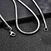 Tarnish Resistant 304 Stainless Steel Snake Chain Necklaces STAS-M174-005P-3.2A-4