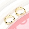 Twist Brass Hoop Earrings EJEW-Z102-13G-3