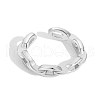 Rhodium Plated 925 Sterling Silver Cuff Earrings for Women EJEW-P231-93P-1
