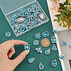   40Pcs 8 Style Platinum Plated Alloy Glass Pendants Sets ALRI-PH0001-27B-3