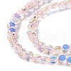 Transparent Electroplate Glass Beads Strands GLAA-Q099-A01-10-3