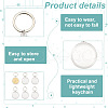 SUPERFINDINGS 6Pcs Commemorative Coin Plastic Pendant Keychain Sets KEYC-FH0001-50-3