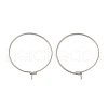 304 Stainless Steel Hoop Earrings Findings STAS-I120-60B-P-1