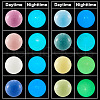 Kissitty 128Pcs 8 Colors Synthetic Luminous Stone Round Beads Strands G-KS0001-15-3