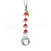 3Pcs 3 Colors Glass Lily of the Valley Pendant Decorations HJEW-JM01972-2