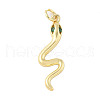 Brass Micro Pave Cubic Zirconia Pendants KK-D354-03G-1