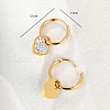 Stylish Stainless Steel Heart Hoop Earrings PR7038-6