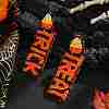 Halloween Style Trick-Treat Beaded Earrings for Women AP6409-1