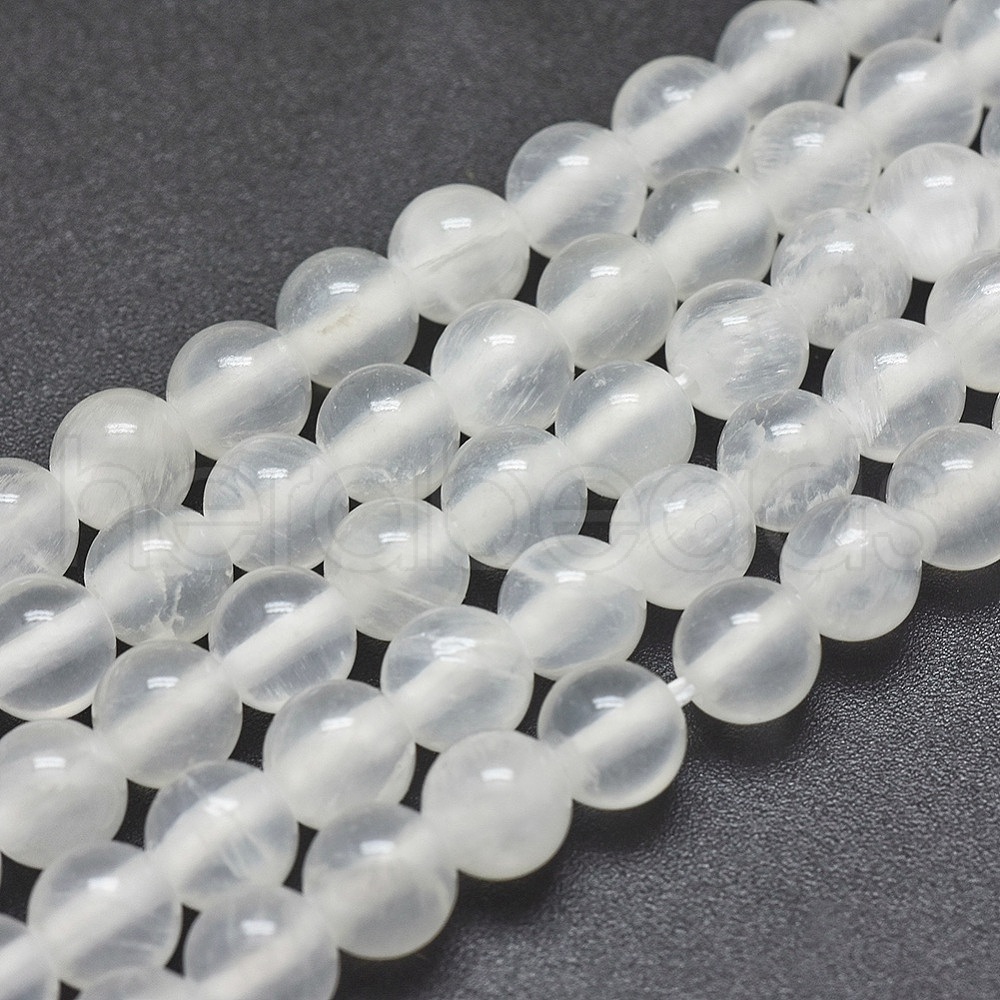 Wholesale 1 Strand Natural Selenite Beads Strands for Handcrafted ...