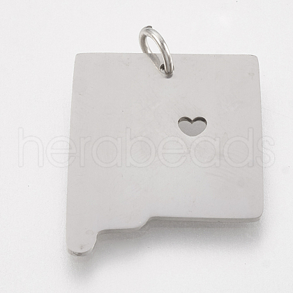 Tarnish Resistant 201 Stainless Steel Pendants STAS-T038-64-1