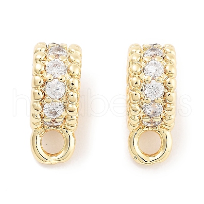 Brass with Cubic Zirconia Tube Bails KK-P271-08G-1
