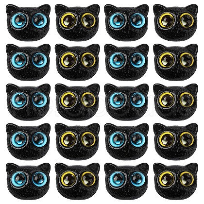 10Pcs 2 Colors Opaque Resin Beads RESI-YW0001-93-1